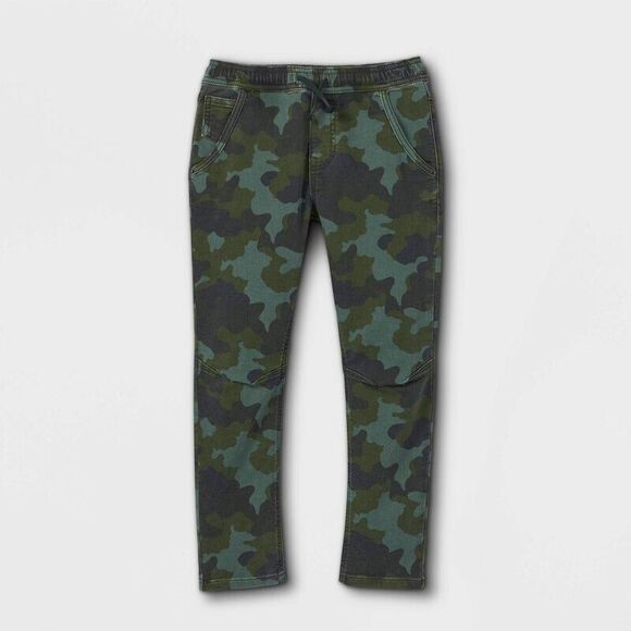 Boys' Cat & Jack Super Stretch Pull-On Jogger Pants - Camo Green - 12 Husky - Picture 1 of 1